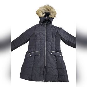 Ashley‎ Stewart Faux fur long puffer coat Women's Sz 14/16